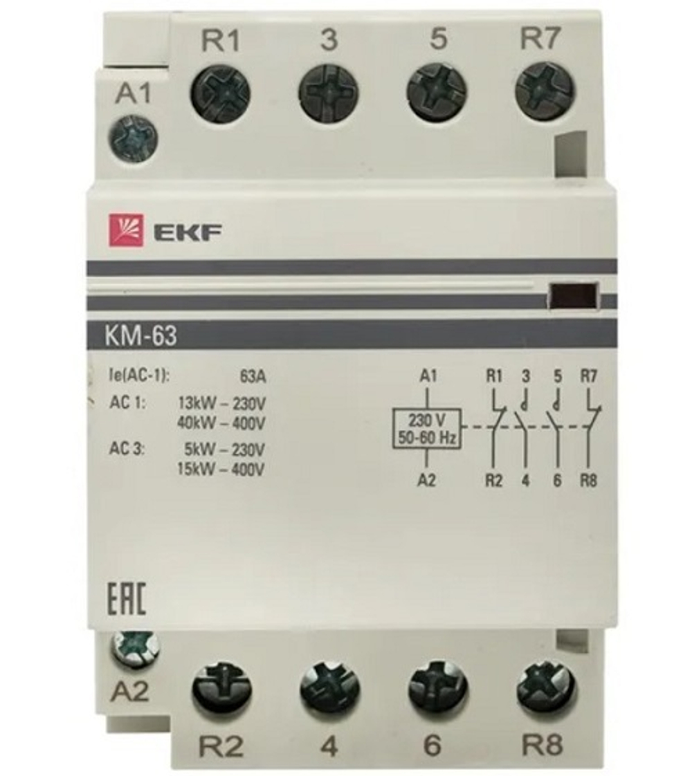 Контактор  EKF km-3-63-22
