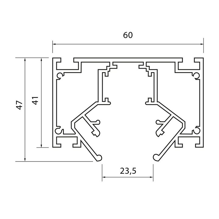 Шинопровод под натяжной потолок ST Luce Skyline 48 ST047.539.02