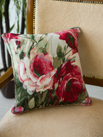 Декоративный гобеленовый чехол для интерьерной подушки Акварельные розы 38*38