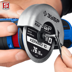 ЗУБР Т7, 12 В, d76 мм, без АКБ, бесщеточная УШМ, Профессионал (AB-76)