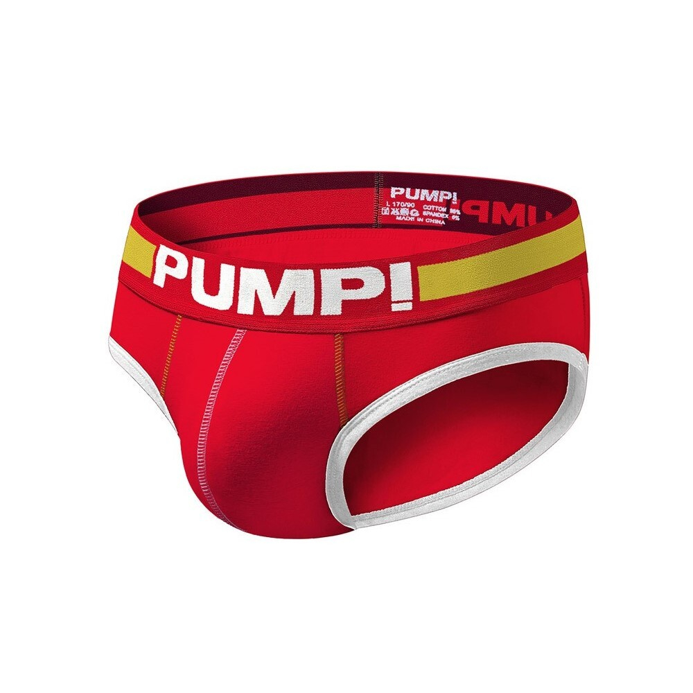 Мужские трусы брифы красные Pump Red Brief H69-8