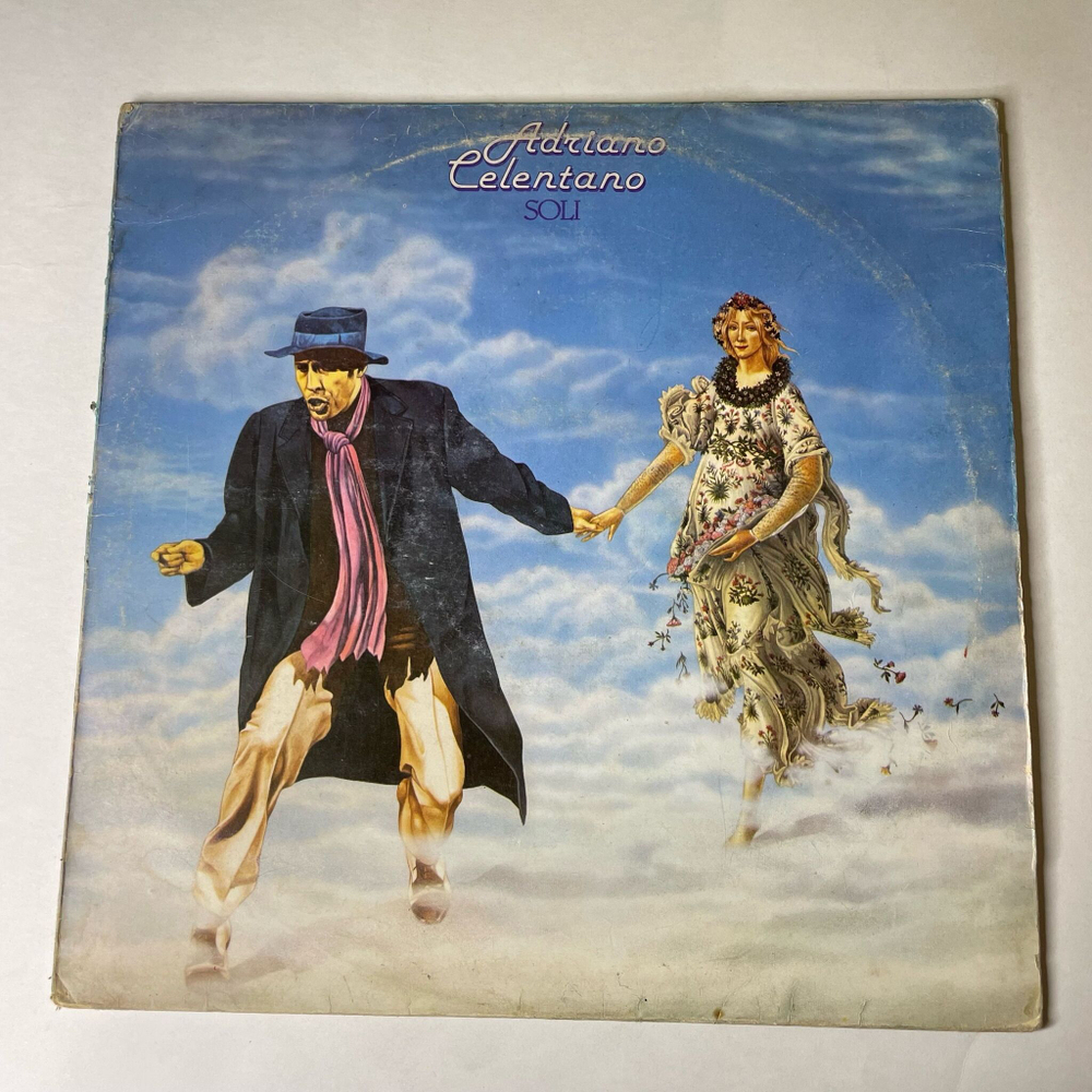 Винтажная виниловая пластинка LP Adriano Celentano Soli (Италия 1979) Плохое Состояние (VG)