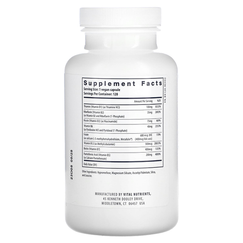 Vital Nutrients, B-Complex, 120 веганских капсул