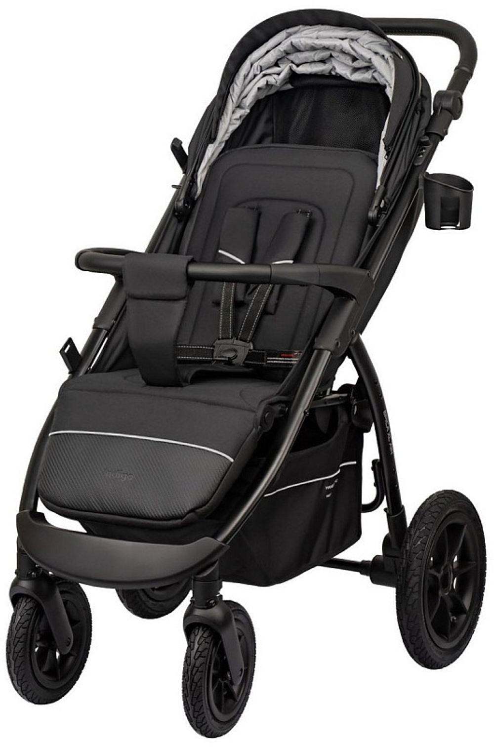 Детская прогулочная коляска Indigo Epica XL Air с сумкой 2025 черный