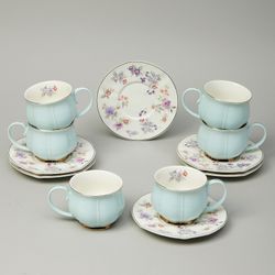 ЧАЙНЫЙ НАБОР LEFARD "ВРЕМЕНА ГОДА" НА 6 ПЕР. 12 ПР. 250 МЛ ГОЛУБОЙ