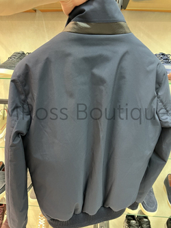 Мужская классическая укороченная зимняя куртка на резинке Atelier Di Falco с воротником стойкой