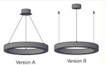 Pendant design lamp  Light Ring by HENGENG  D60 (Black)