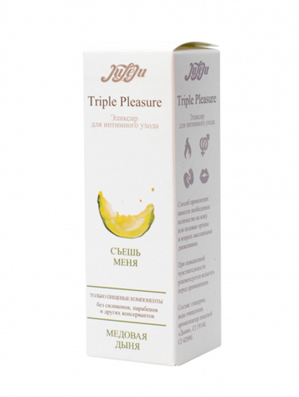 Массажный съедобный гель Triple Pleasure "Медовая Дыня" 60мл