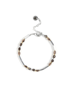 Браслет "Plane brown gray" Silver