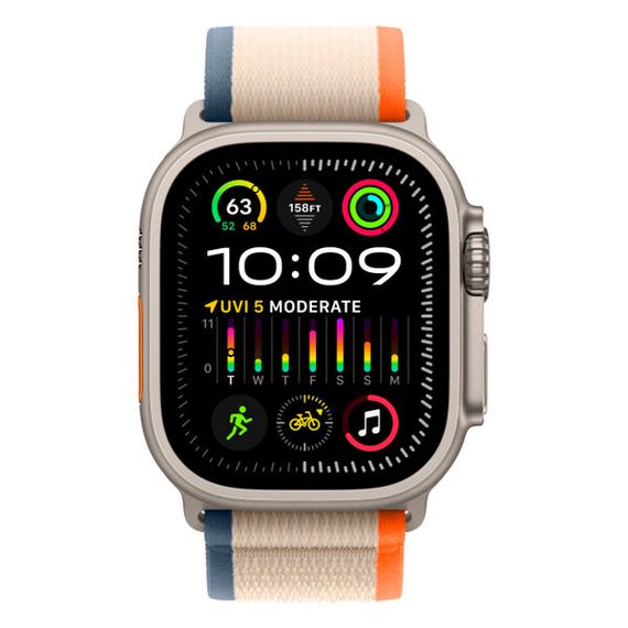 Apple Watch Ultra 2 GPS + Cellular, 49mm, корпус из титана, ремешок Trail оранжевого/бежевого цвета (2023)