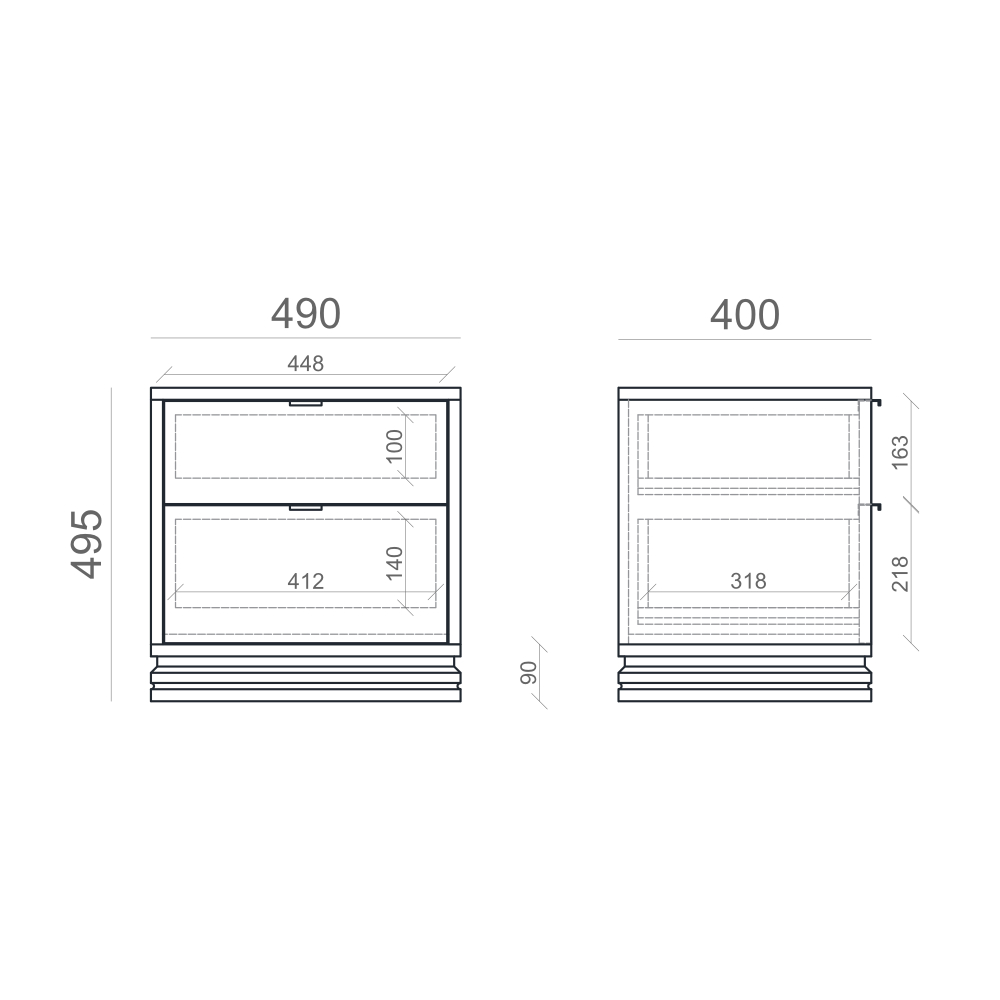 Прикроватная тумба TIMELESS TLD009 (R)