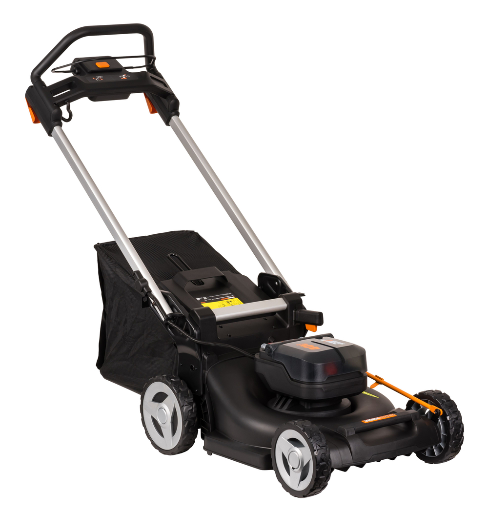 Газонокосилка аккумуляторная WORX WG748E 46 см бесщеточная 40В 4Ач х2 ЗУ 2А х2 коробка