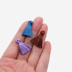 Кисточка декоративная, оттенок "Синий", 24*5мм, нейлон