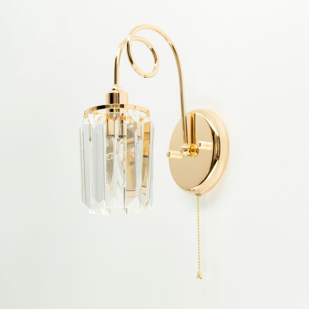 Citilux Синди CL330312 Бра хрустальное с выключателем Золото