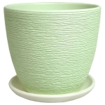 Горшок керамический Гнездо зеленый крокус №4