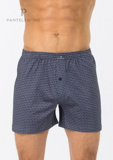 Трусы мужские семейные для больших мужчин Pantelemone PMBB-397, геометрия темно-синяя