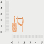 Длинные серьги женские без вставок из розового золота 585 пробы (арт. АСд975-3874)