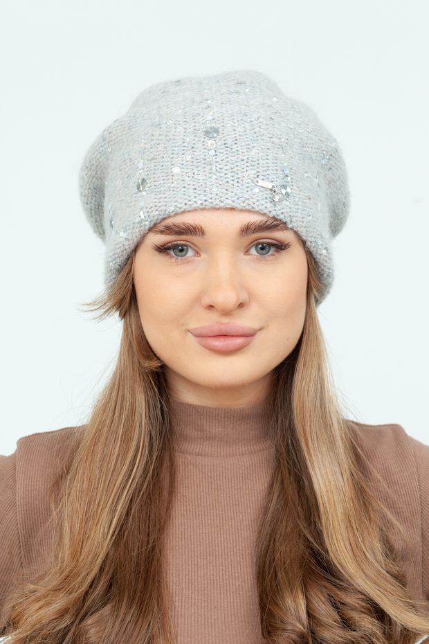 1010 B Шапка (Серый / 57-58 / 30х30х6 / 57 / Серый / Шерсть / 0.3)