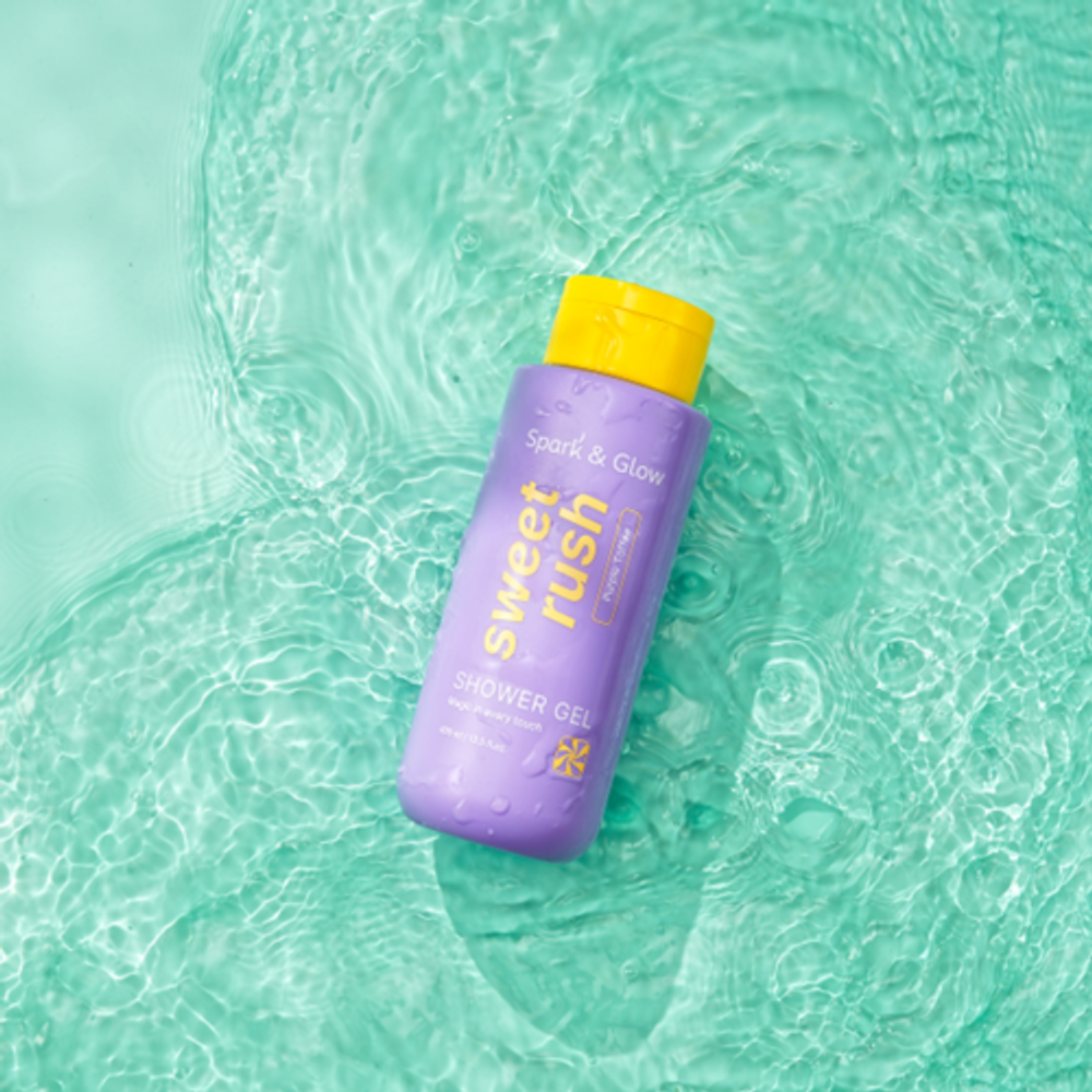 Spark&Glow Гель для душа с ароматом соленой карамели - Body wash purple toffee scent, 400 мл