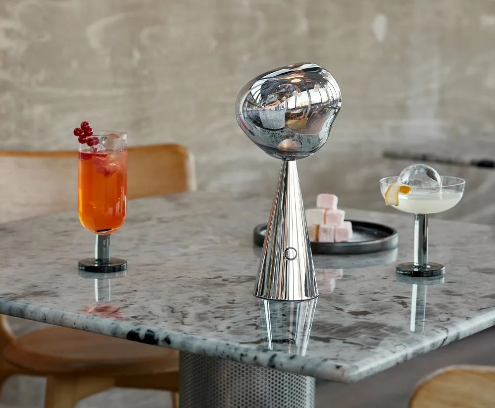 Настольная лампа Melt silver