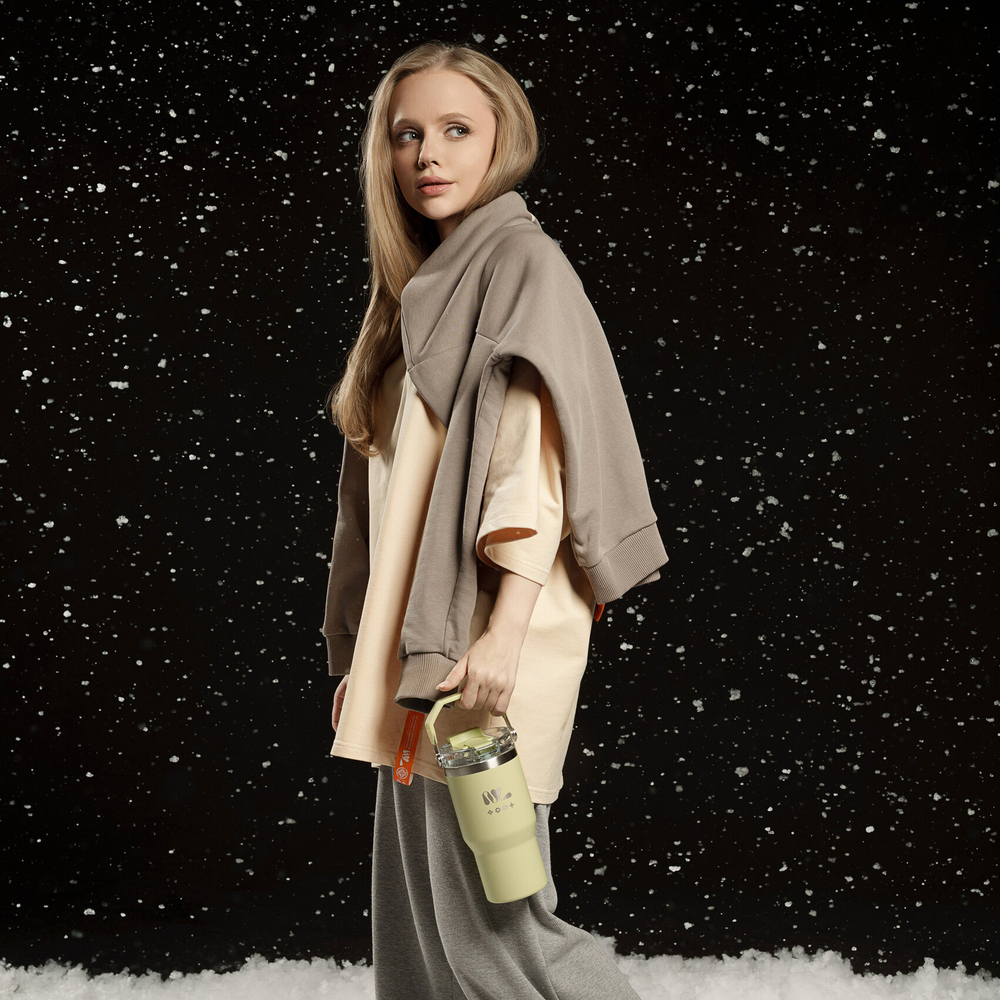 Термокружка, цвет оливковый, объем 600мл