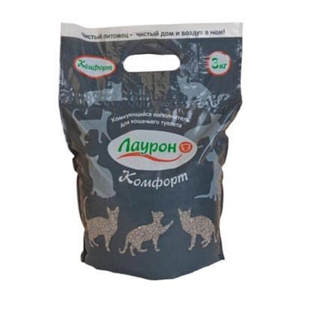 Лаурон &quot;Комфорт&quot; 5кг (пэт.пакет) комк. наполнитель д/кошек