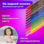 Фломастеры BRAUBERG "PREMIUM" 24 цвета КОРПУС С ПЕЧАТЬЮ вентилируемый колпачок ПВХ-упаковка с европодвесом (3 штуки в упаковке)