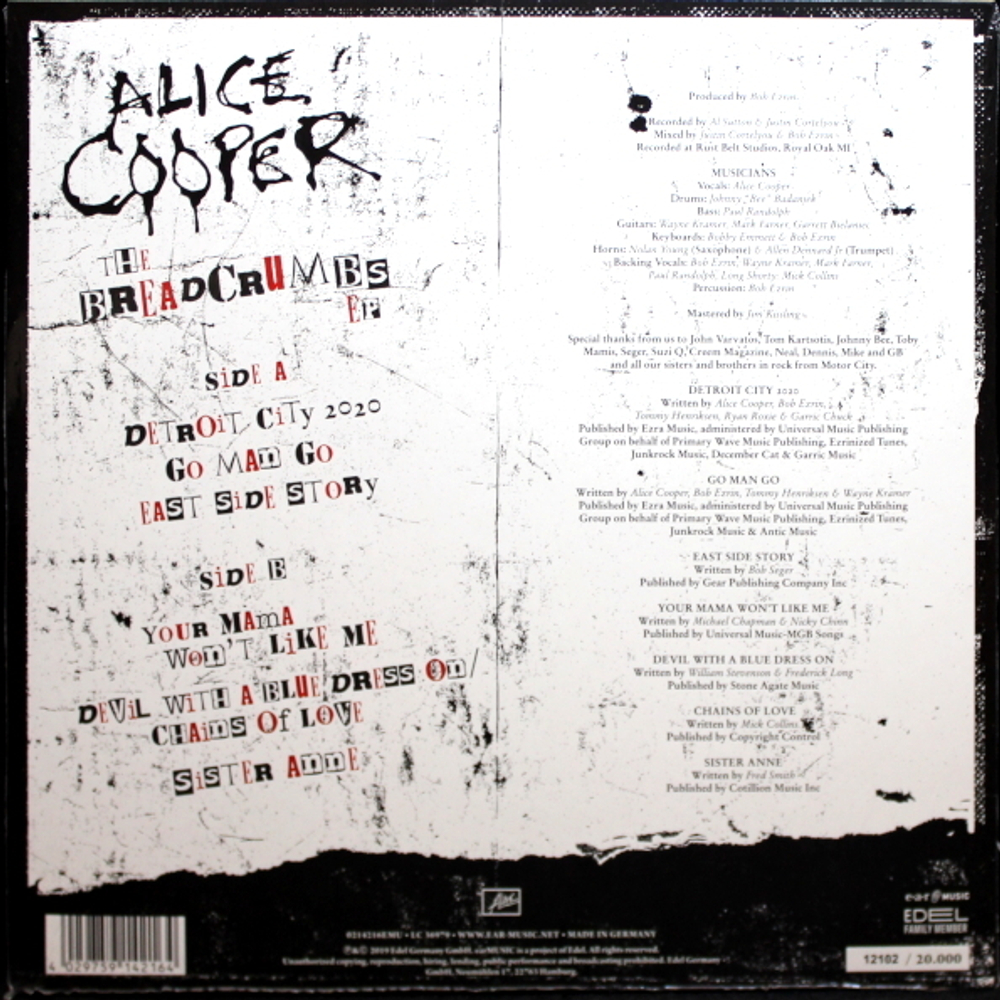 Alice Cooper / The Breadcrumbs (10" Vinyl EP)