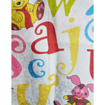 Коврик интерьерный 140cм х 200cм рисунок "БУКВЫ" обработанный край, антискользящее покрытие