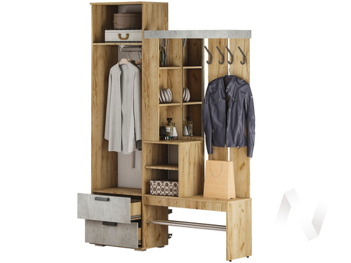 Прихожая Трамп (крафт/бетон)