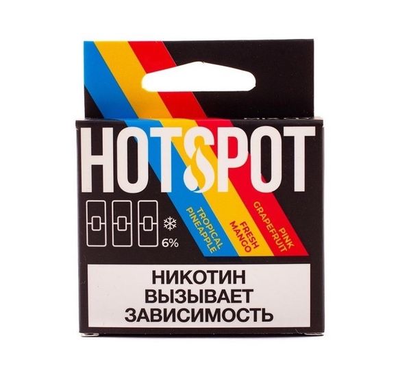 Купить Картриджи для Juul - HOTSPOT - Mix3: Strawberry Lychee-Grape Apple-Banana Coconut 6,0% (3 шт)