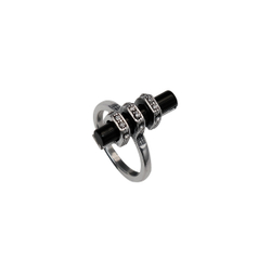 "Каскад" кольцо в серебряном покрытии из коллекции "Black & White "от Jenavi