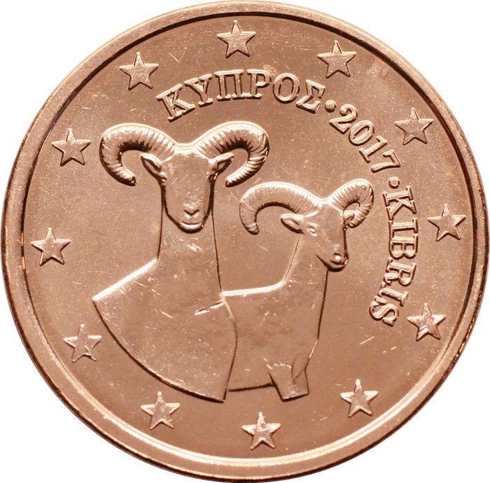 2 евроцента 2017 Кипр (2 euro cent)