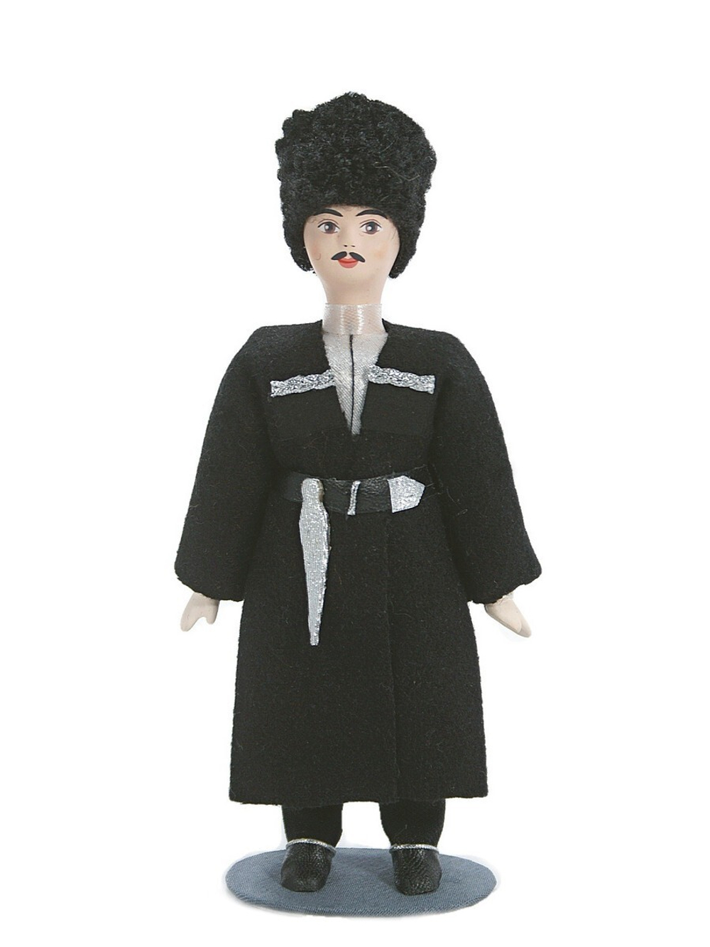 Кукла коллекционная в кавказском мужском костюме: черкеска, папаха