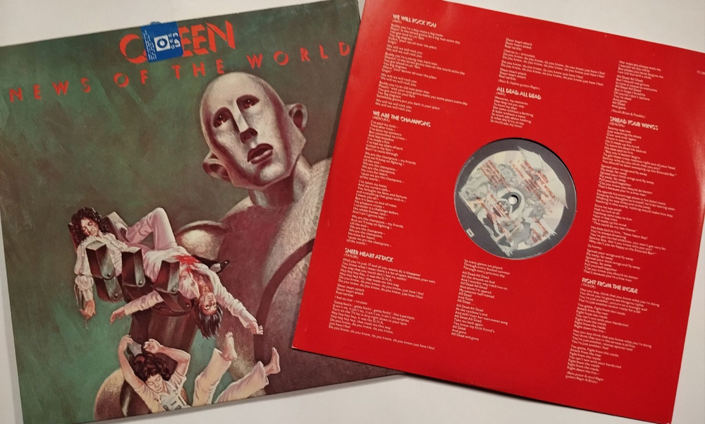 Винтажная виниловая пластинка LP Queen News Of The World (Sweden 1977)