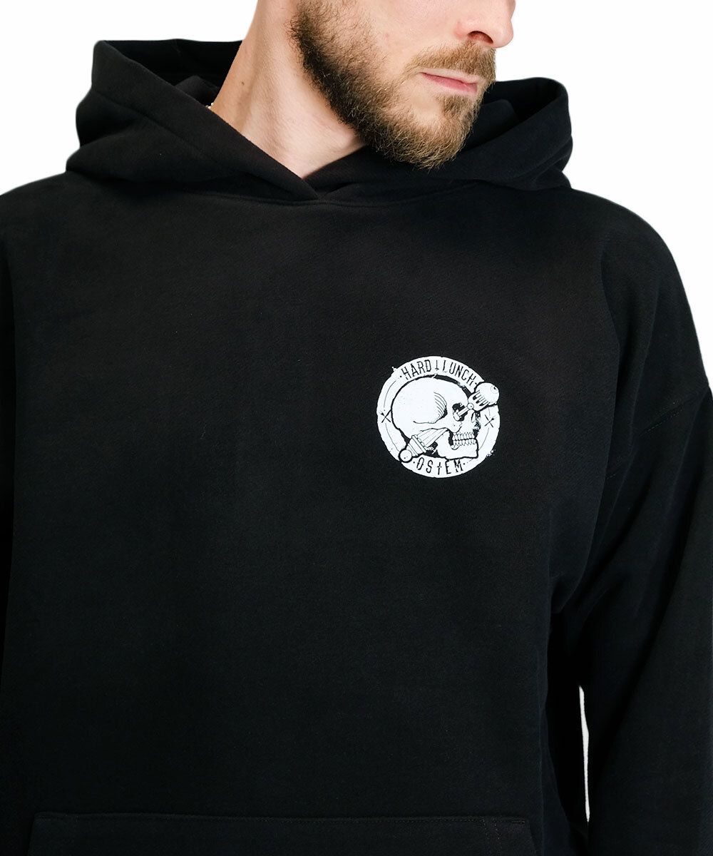 Худи Hardlunch x Ostem черный
