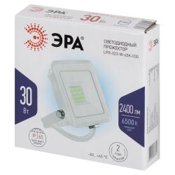Прожектор светодиодный уличный ЭРА LPR-023-W-65K-030 30Вт 6500K 2400Лм IP65 белый