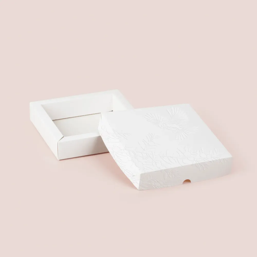 Коробка для пряников с тиснением 160*160*35 мм