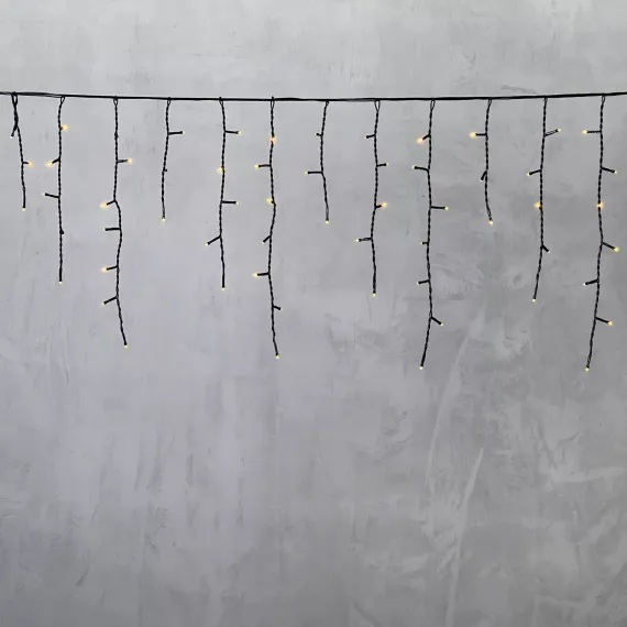 Светодиодная бахрома 4,9*0,5 м., 240 желтых LED ламп, черный провод ПВХ, Beauty Led (PIL240-11-2Y)