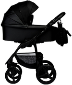 Детская коляска Indigo Impulse Eco 3 в 1 с автокреслом Avionaut Cosmo Grey Ie08 черная кожа/черный
