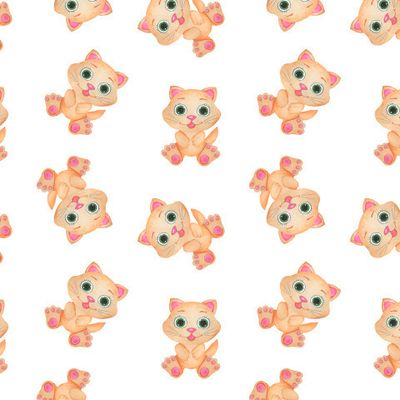 Котики акварель