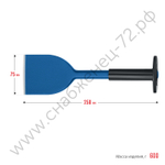ЗУБР 75х250 мм, Зубило-конопатка с протектором, Профессионал (2123-75)