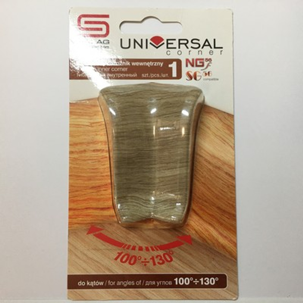 Эластич. внутр. угол к плинтусу "Salag" 077 Дуб каньон