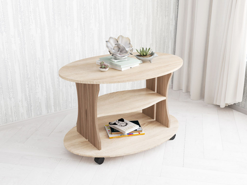 Стол журнальный Консул-1 (дуб сонома/ясень шимо) ТЭКС