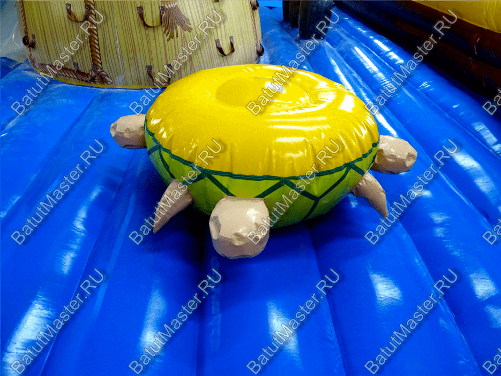 Коммерческий надувной батут "Корабль с осьминогом" 16*9*7 м