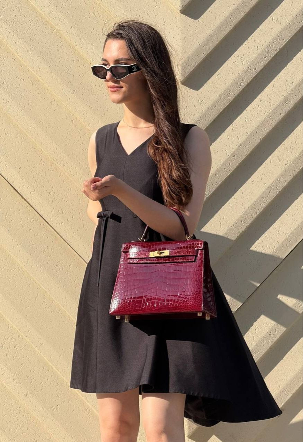 Сумка Hermes из кожи крокодила 28 см