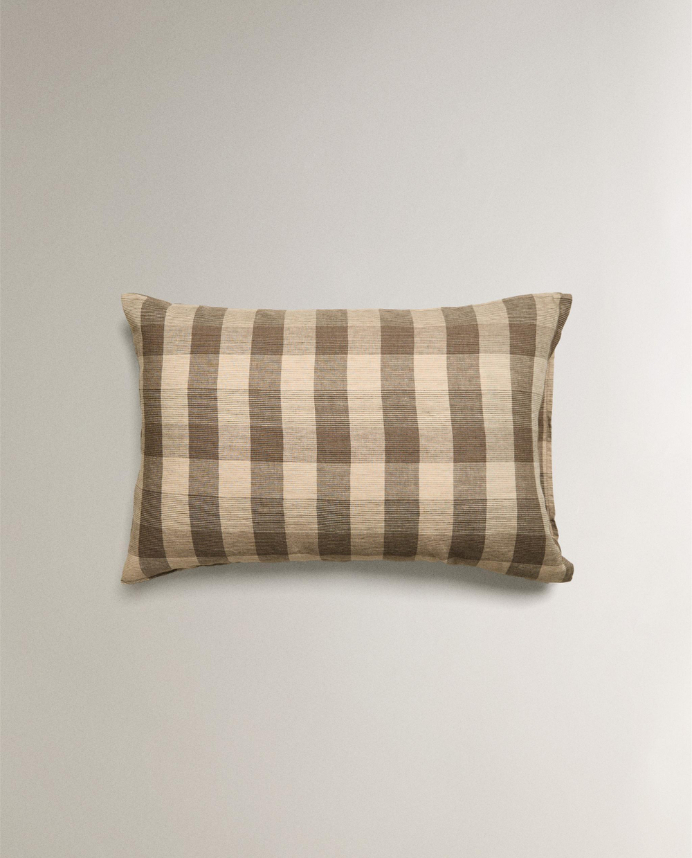 Наволочка Zara Home хлопок, лён 100%, в клетку, 6195/091