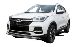 Защита переднего бампера (нержавейка) Chery Tiggo 4 (2018-2023) d57