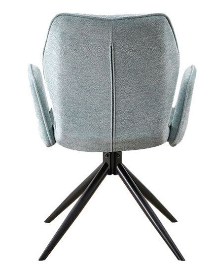 Стул ZUMBA. поворотно-возвратный 180гр,, голубой шинилл / Черный