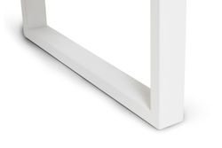 "Варадеро" журнальный стол из HPL 110х60 H43, каркас алюминий белый муар, цвет столешницы "молочный"